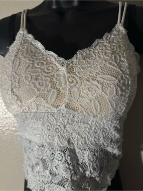 New Mix Cream Lace Camisole with Double Straps